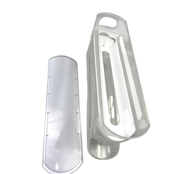 Plastic Egg Holder Storage Container With Lid For Kitchen Organization white - Picture 2 of 4